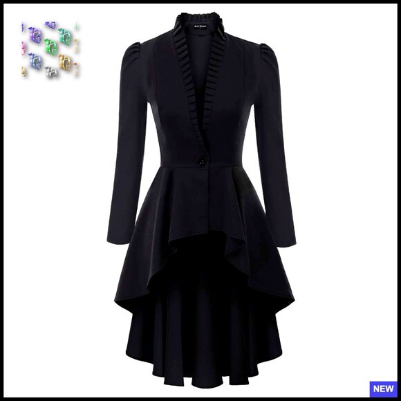 Steampunk Gothic Jacket Women's Victorian Pirate Coat Renaissance Festival